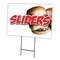 Signmission Sliders Mini Burger Yard & Stake outdoor plastic coroplast window, C-2436-DS-Sliders Mini Burger C-2436-DS-Sliders Mini Burger - alternate 1